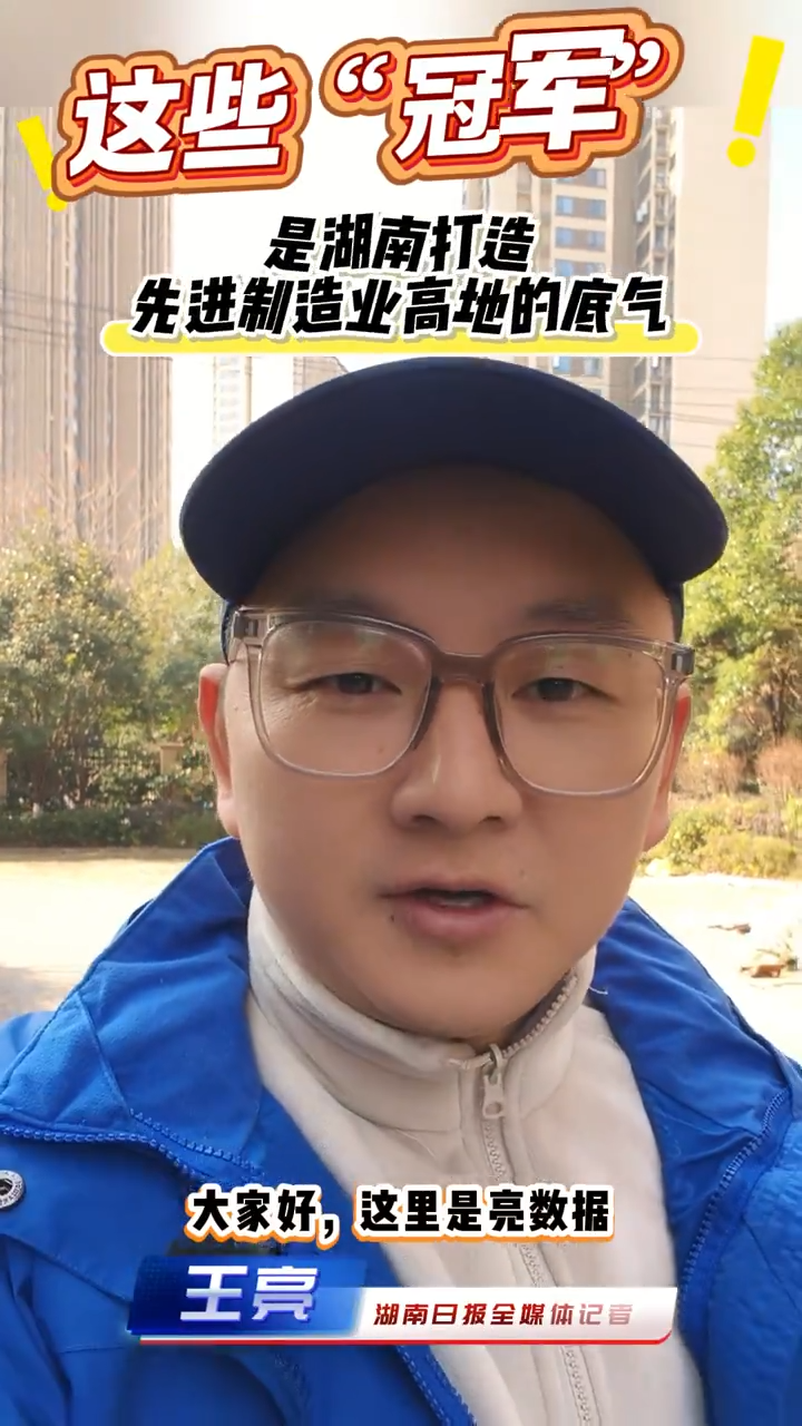 “亮”数据｜这些“冠军”，是湖南打造先进制造业高地的底气