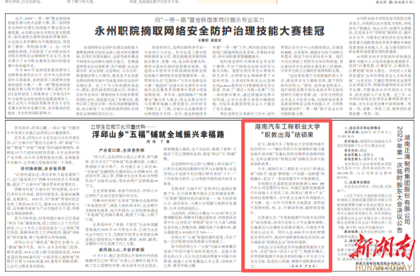 湖南日报 | 湖南汽车工程职业大学“职教出海”结硕果
