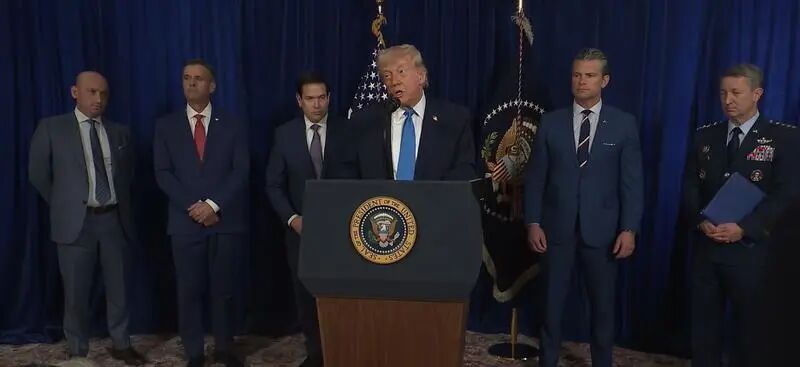 1月3日，美国总统特朗普在佛罗里达州海湖庄园举行发布会。新华社