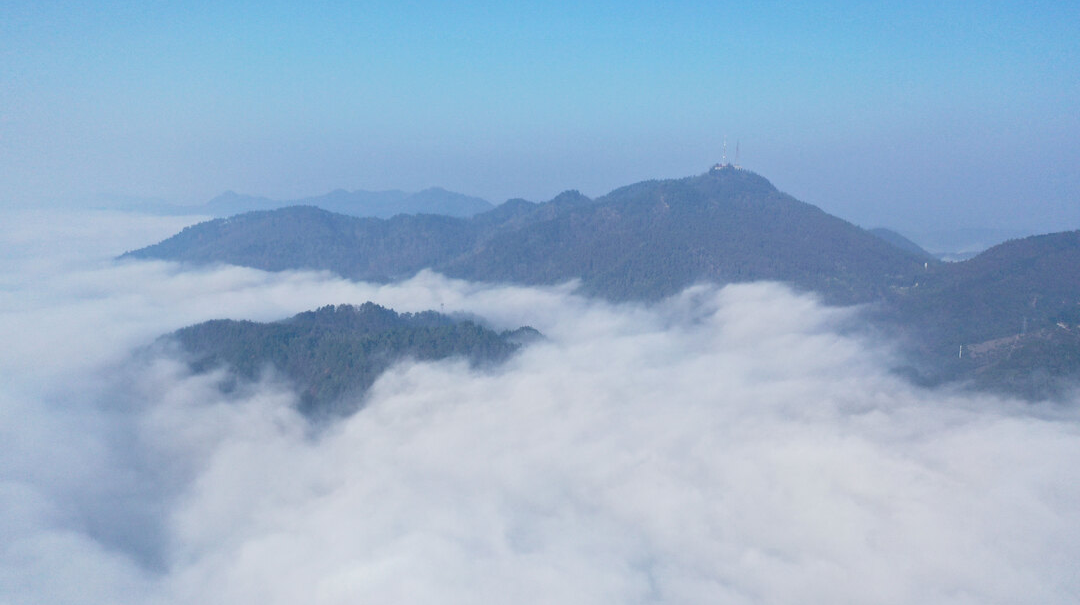 图片新闻｜美不胜收！航拍怀化中坡山云海