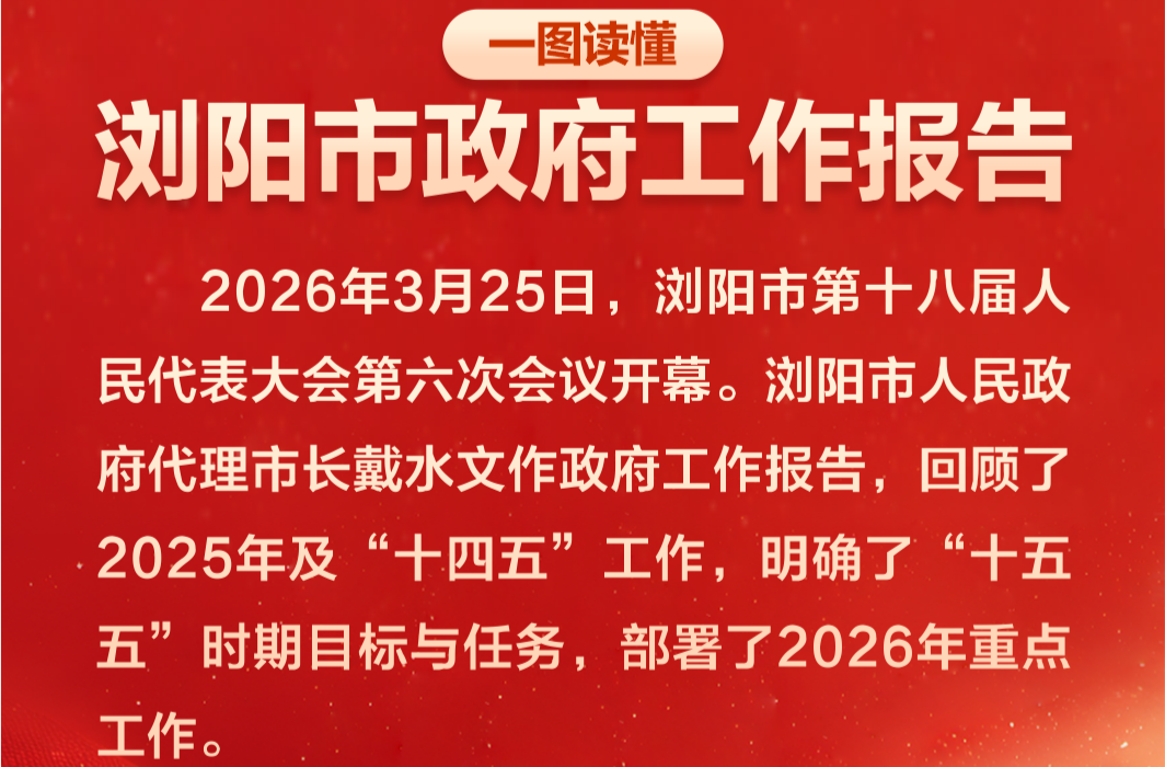 一图读懂！2026年浏阳市政府工作报告