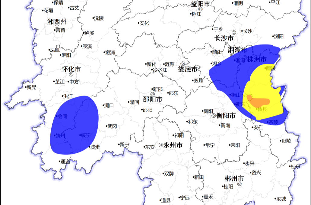 山洪预警！15日晚至16日晚，衡阳、怀化等6市局地需防范