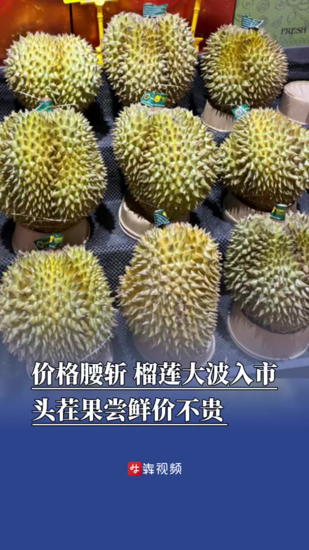 价格腰斩！榴莲大波入市，头茬果尝鲜价不贵