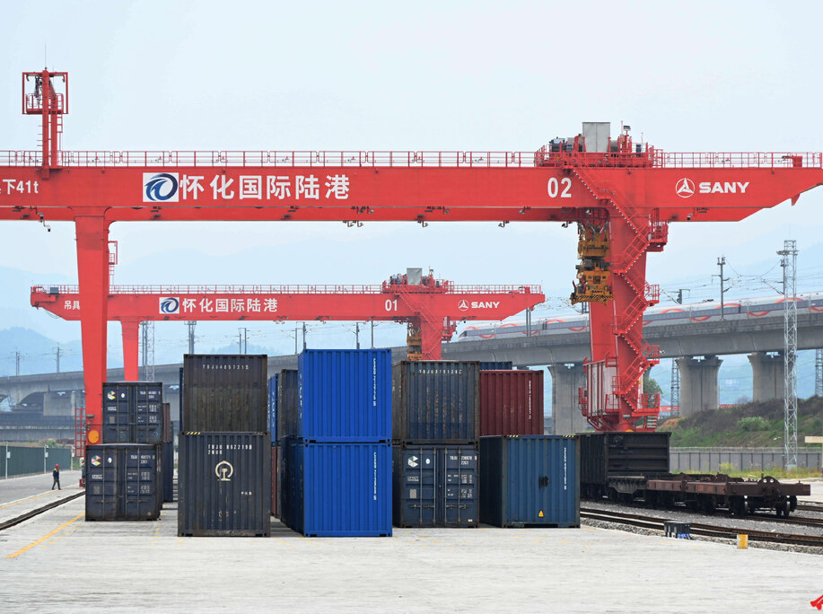 怀化国际陆港一季度班列开行、货值双增 临港产业不断壮大