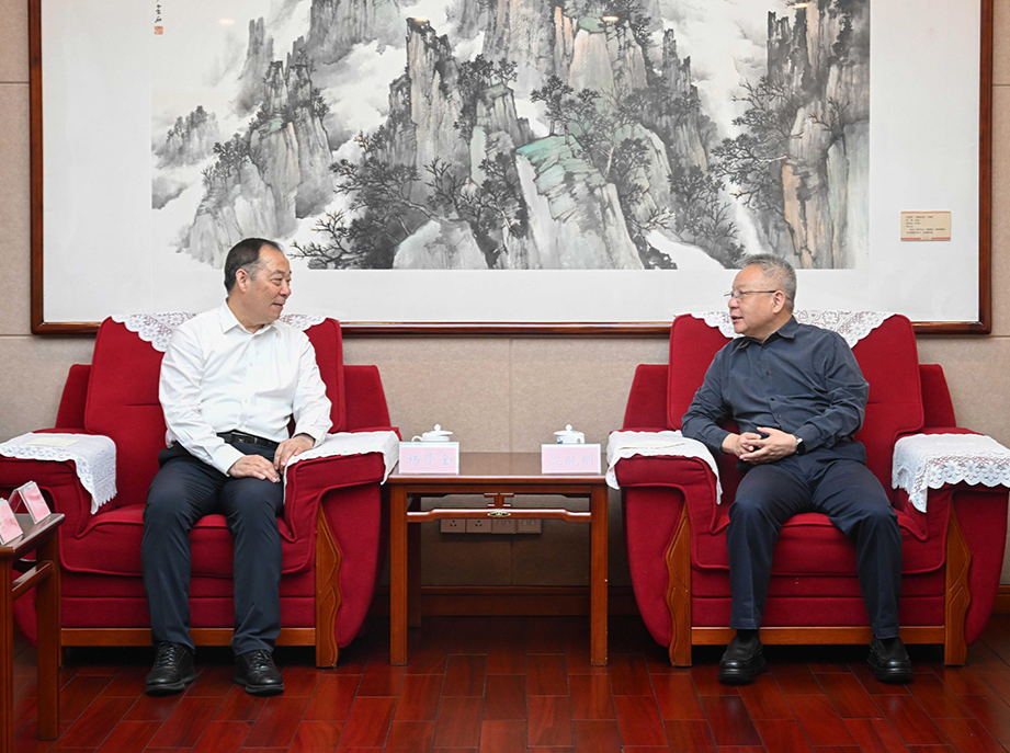 沈晓明与天津大学党委书记杨贤金一行会谈