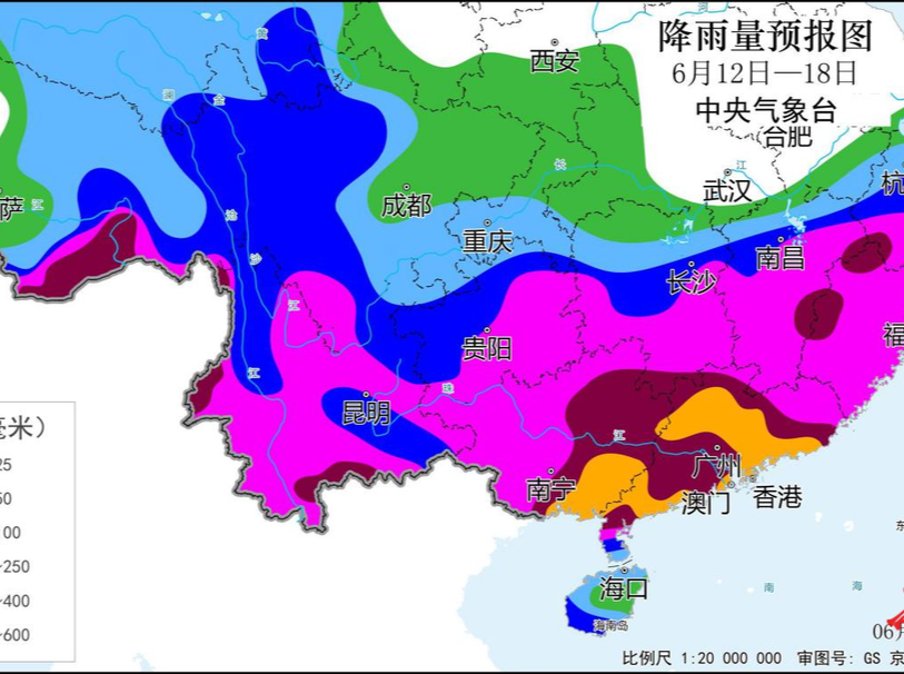 12日起南方地区进入新一轮降雨集中期，湖南南部需注意防范