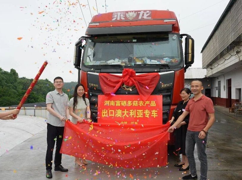 “零的突破”！汉寿2.3万公斤富硒菌包启运澳洲