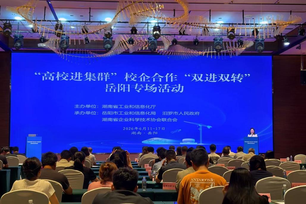 “智囊团”进生产线，“需求单”变“攻关书”——“高校进集群”校企合作“双进双转”岳阳专场对接活动举行