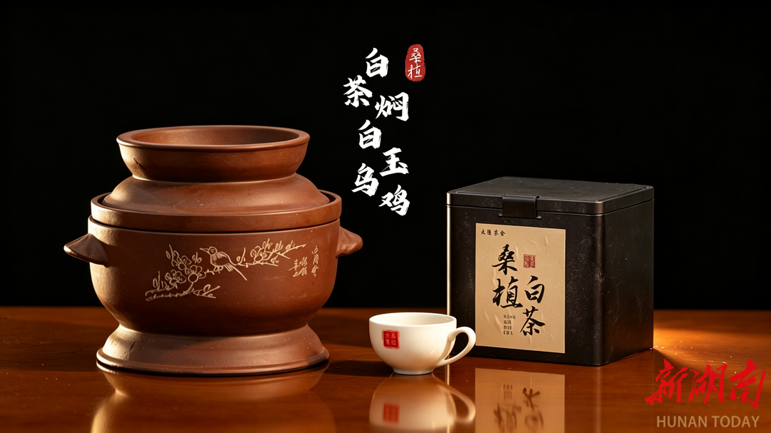桑植白茶焖白羽乌鸡