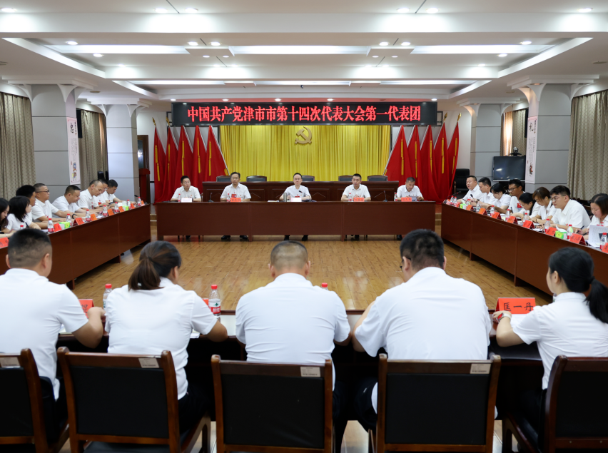 中国共产党津市市第十四次代表大会各代表团举行分团活动