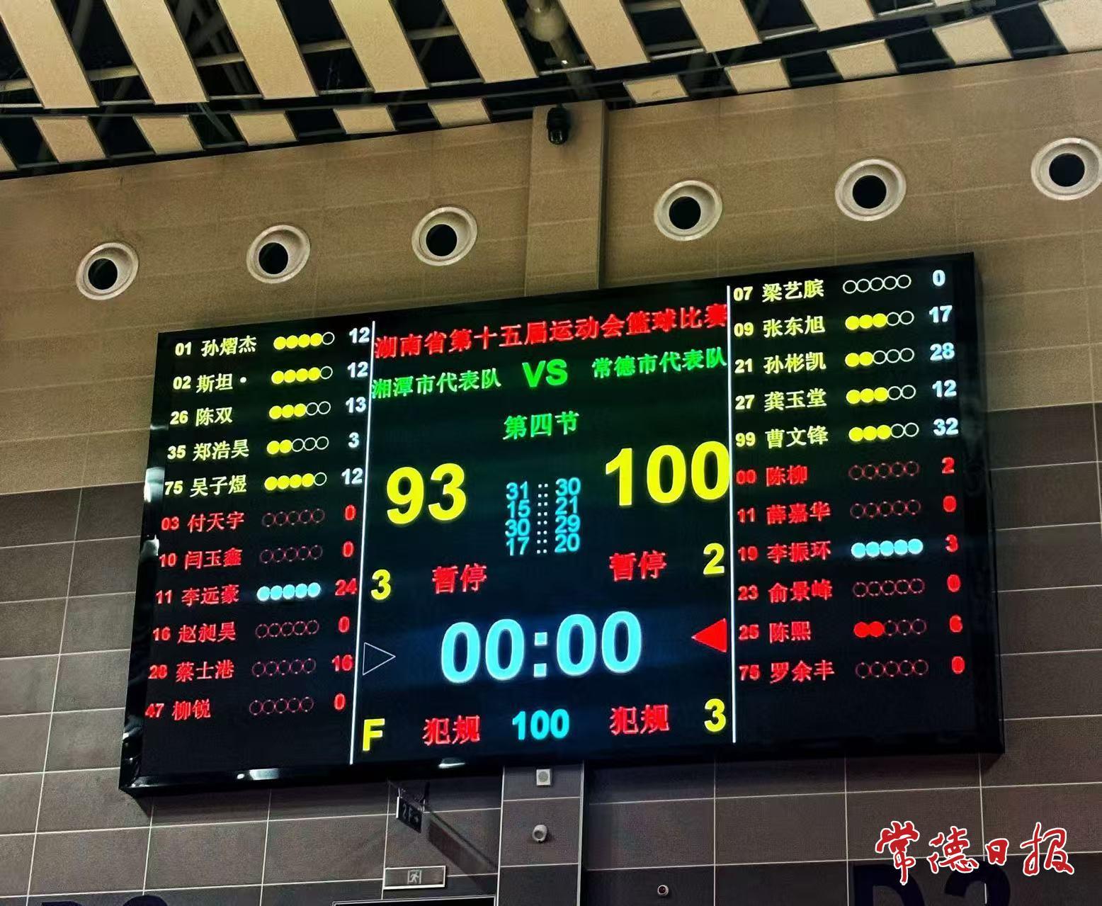 常德男篮小组突围挺进四强