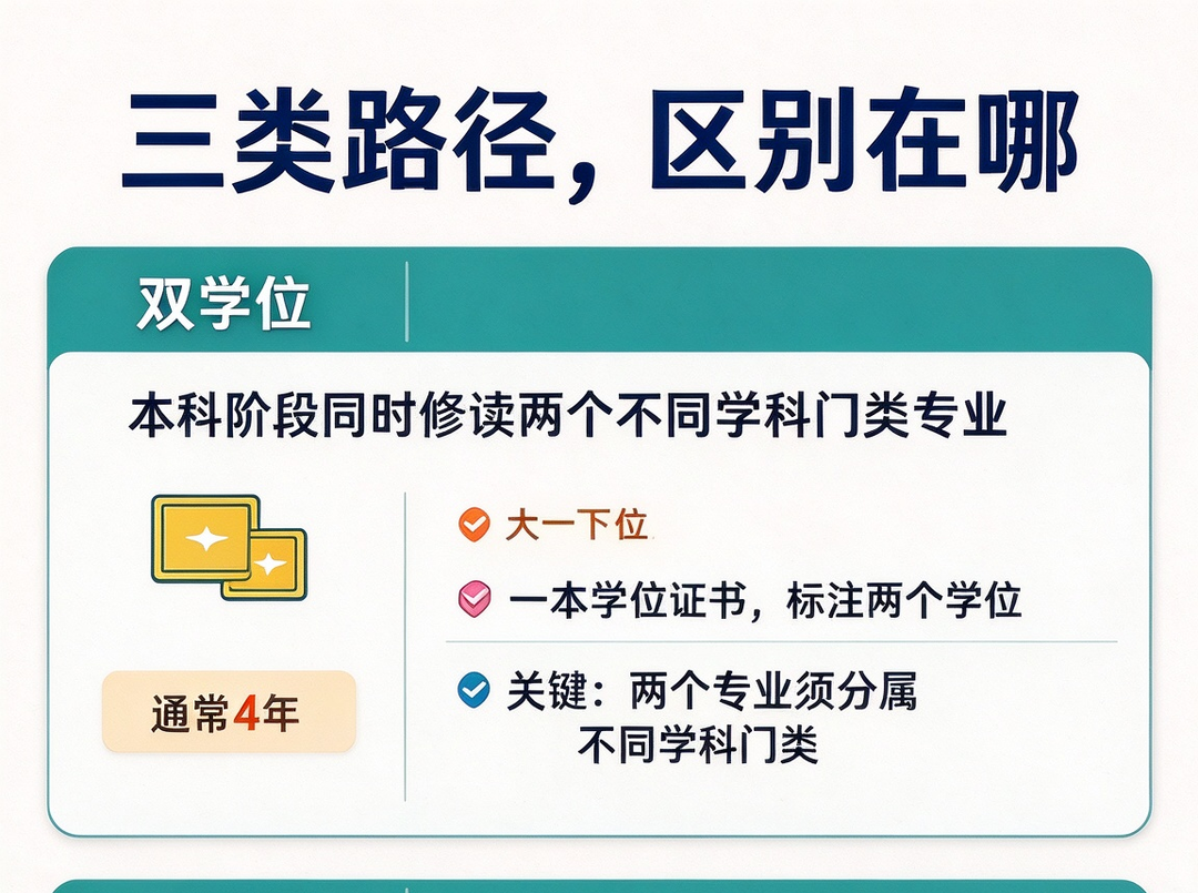 大一新生想辅修双学位？先把这些规则弄清楚