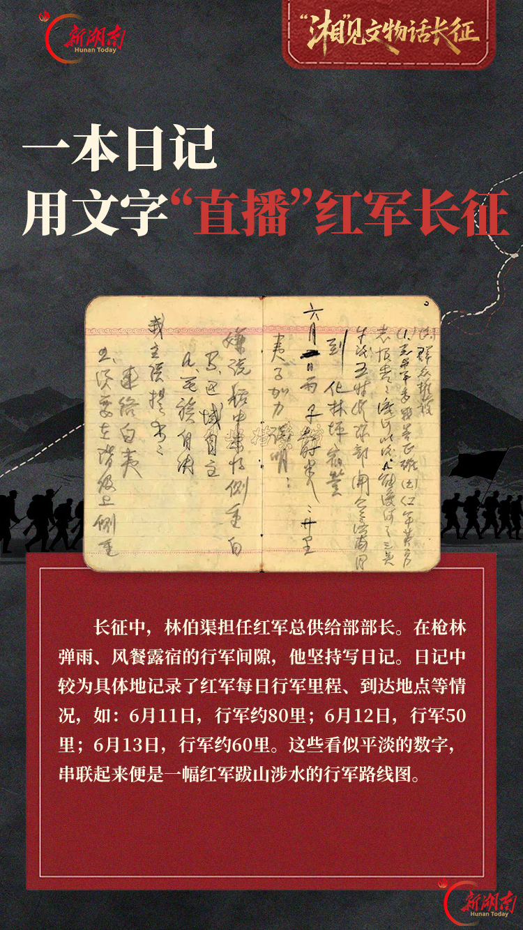 “湘”见文物话长征|一本日记,用文字“直播”红军长征
