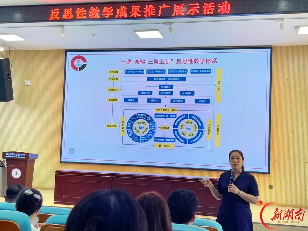 省市县三级教研联动,湖南省李丽名师工作室推广反思性教学成果