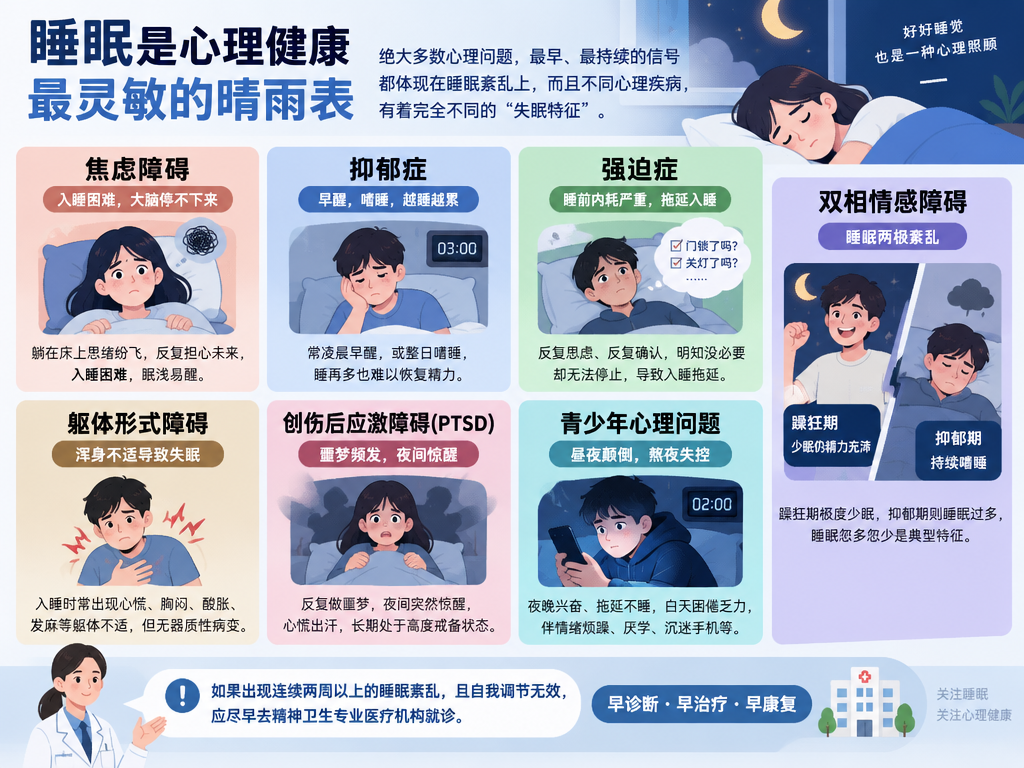 睡眠异常——心理疾病的预警信号