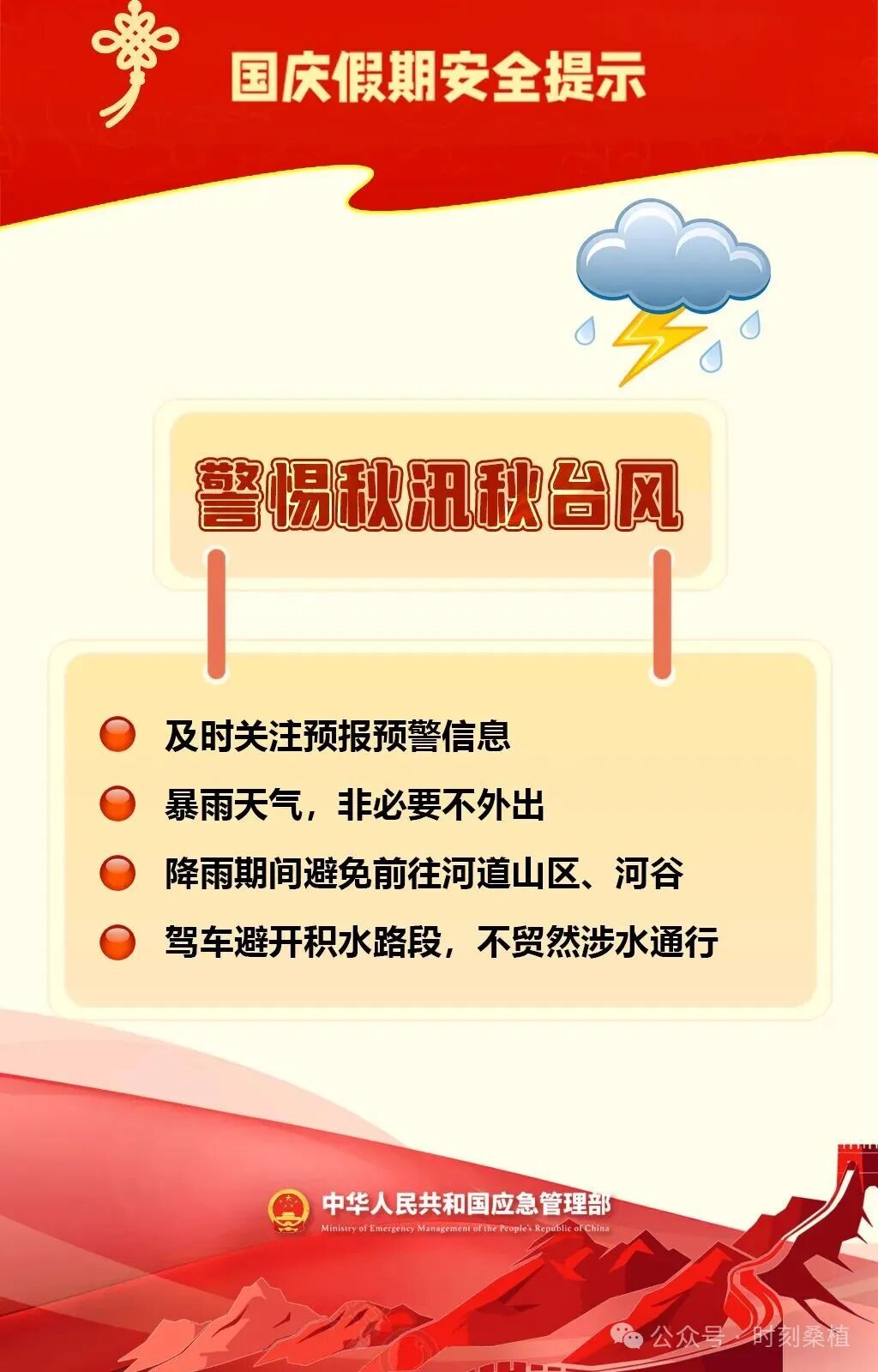 国庆假期安全提示