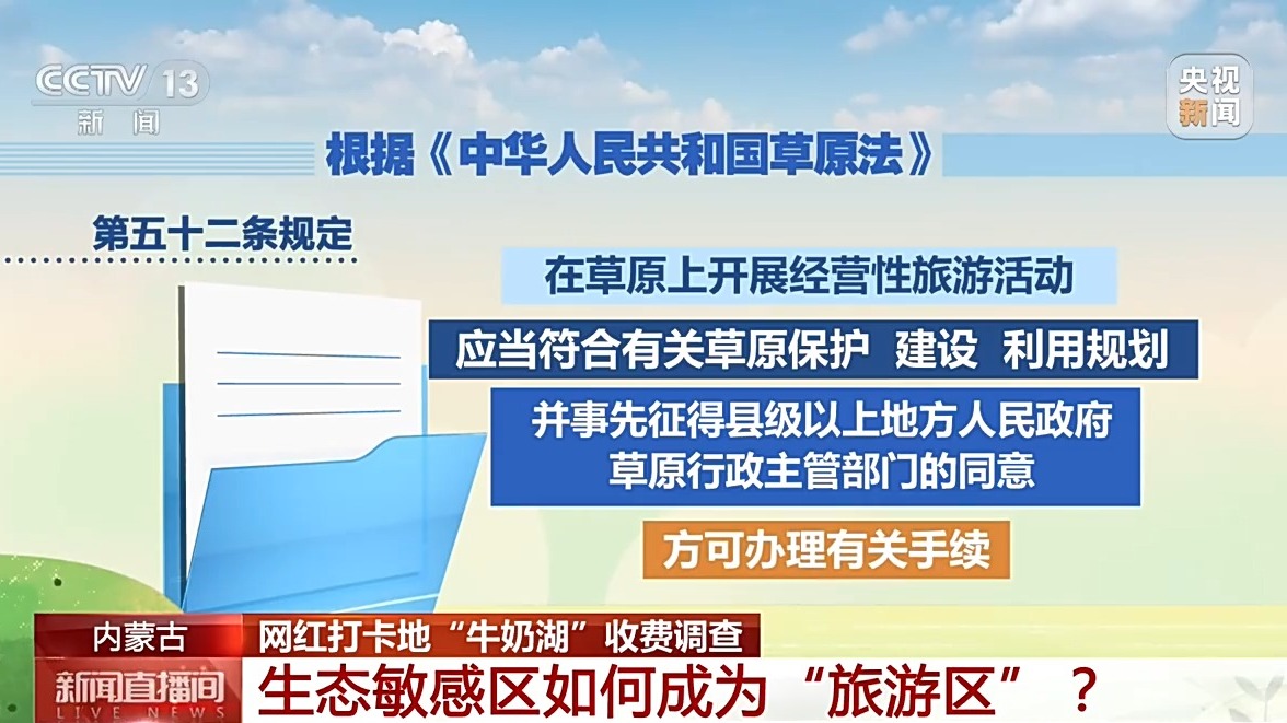 生态敏感区如何成为“旅游区”?网红打卡地“牛奶湖”收费调查