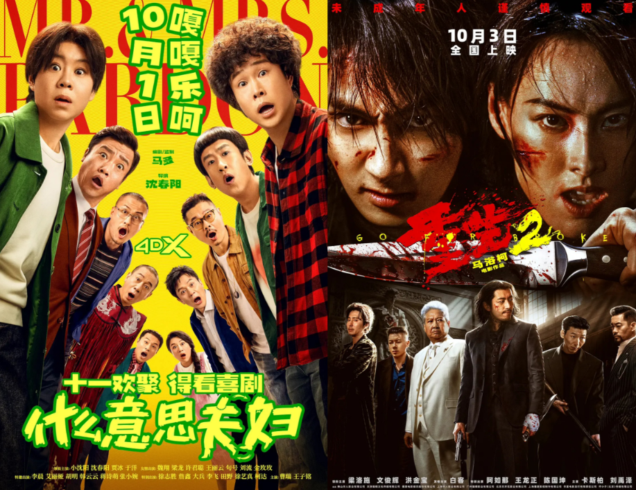 国庆档电影票房破11亿!多部影片官宣海外上映计划