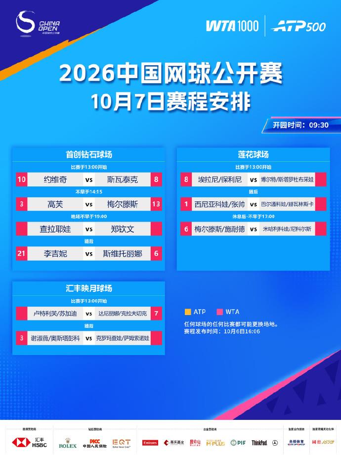 郑钦文将战黑马查拉耶娃 今日中网赛程