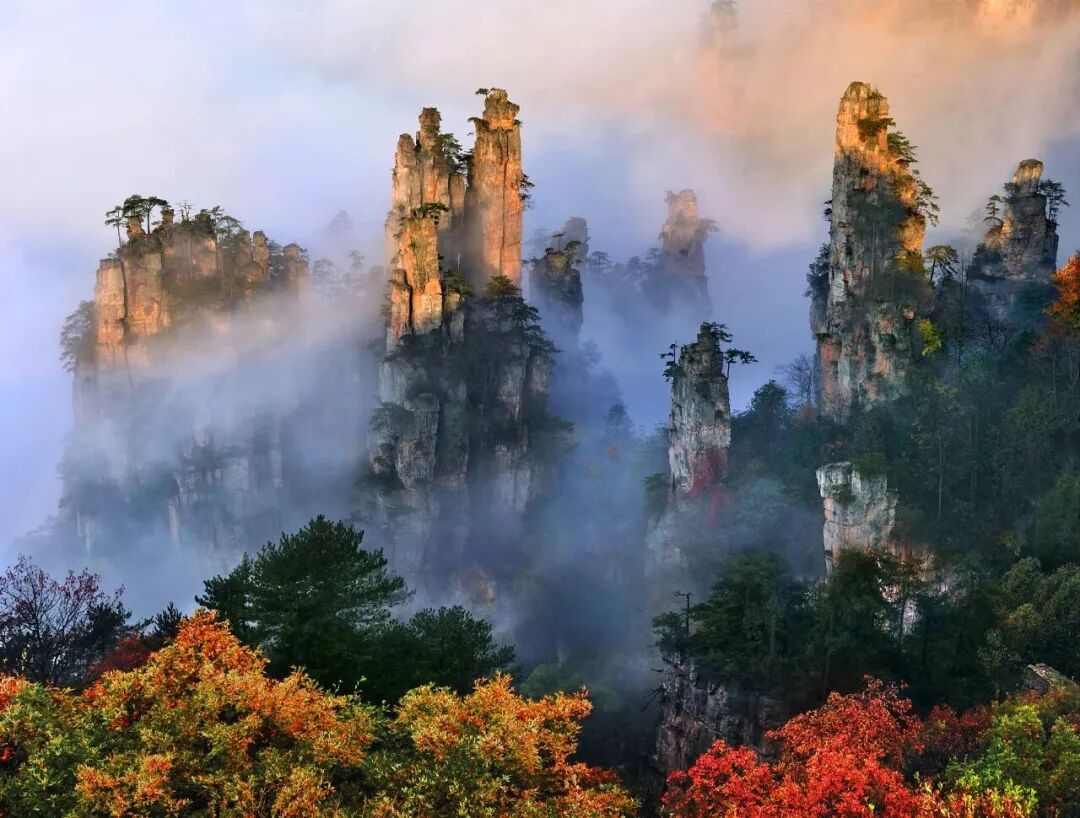 被官方盖章的张家界,秋天才是它的高光时刻