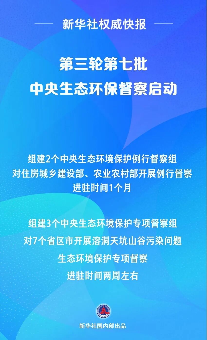 第三轮第七批中央生态环保督察启动