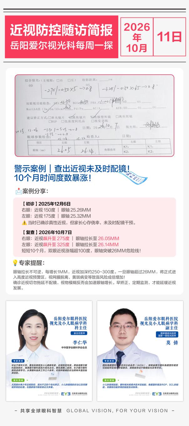 10个月度数暴涨150度!警惕“拖延配镜”成为孩子视力杀手