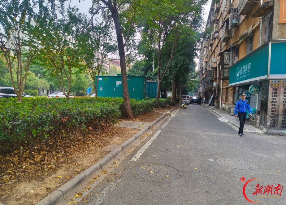 娄底市城管执法支队开展中心医院周边绿化带违停行为整治