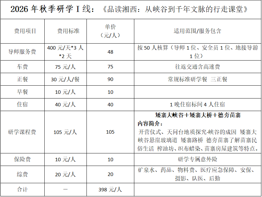桑植县发布2026年秋季研学线路【内附具体线路】