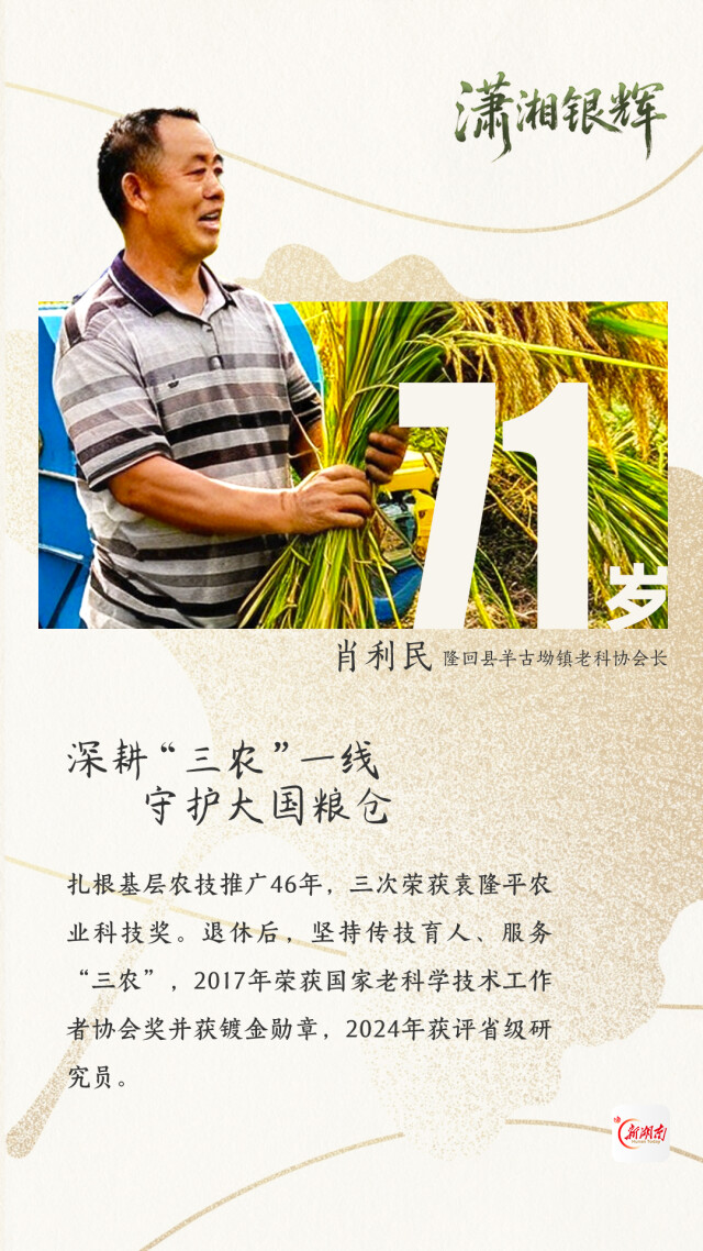 肖利民：一生追随袁公志，深耕稻海护粮安｜潇湘银辉
