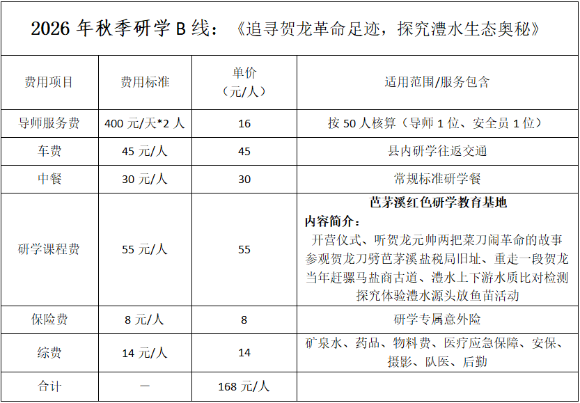桑植县发布2026年秋季研学线路【内附具体线路】