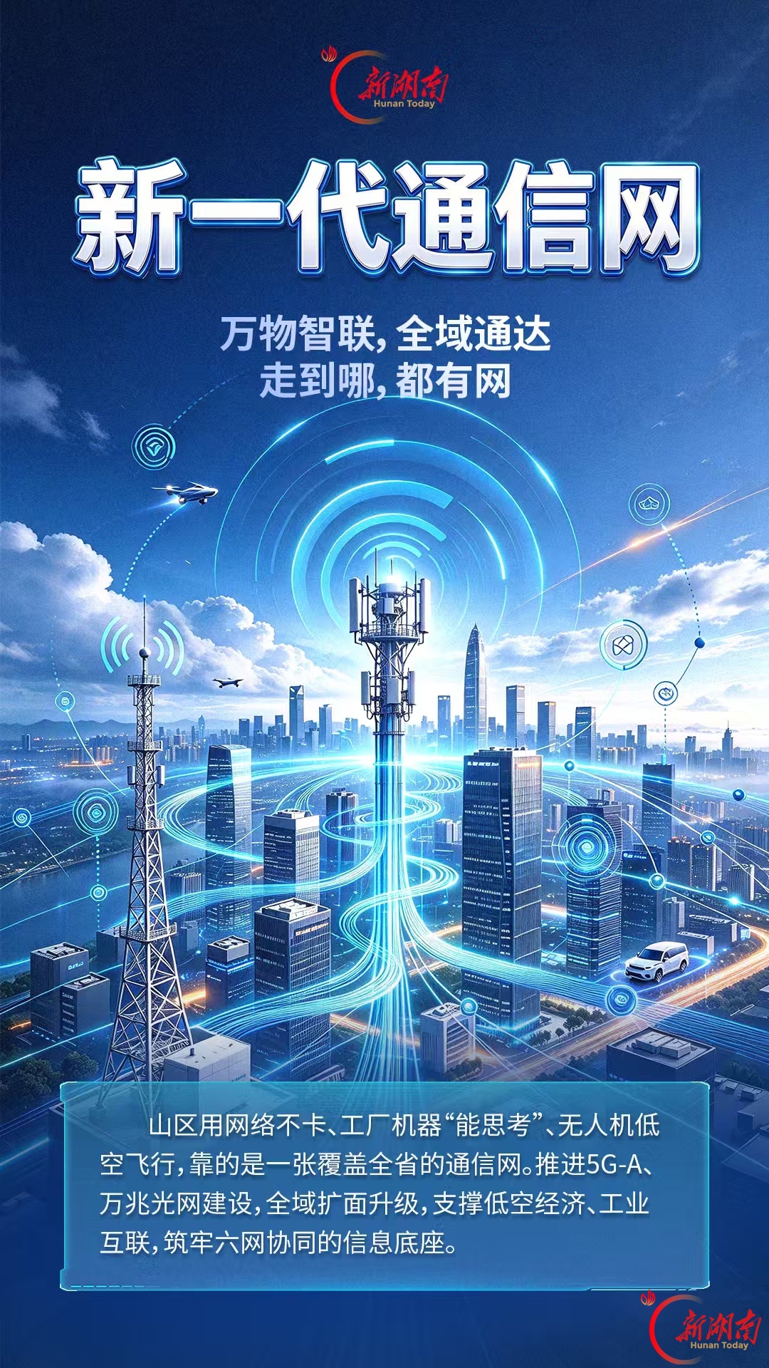 海报丨六网协同，一张网里的湖南未来
