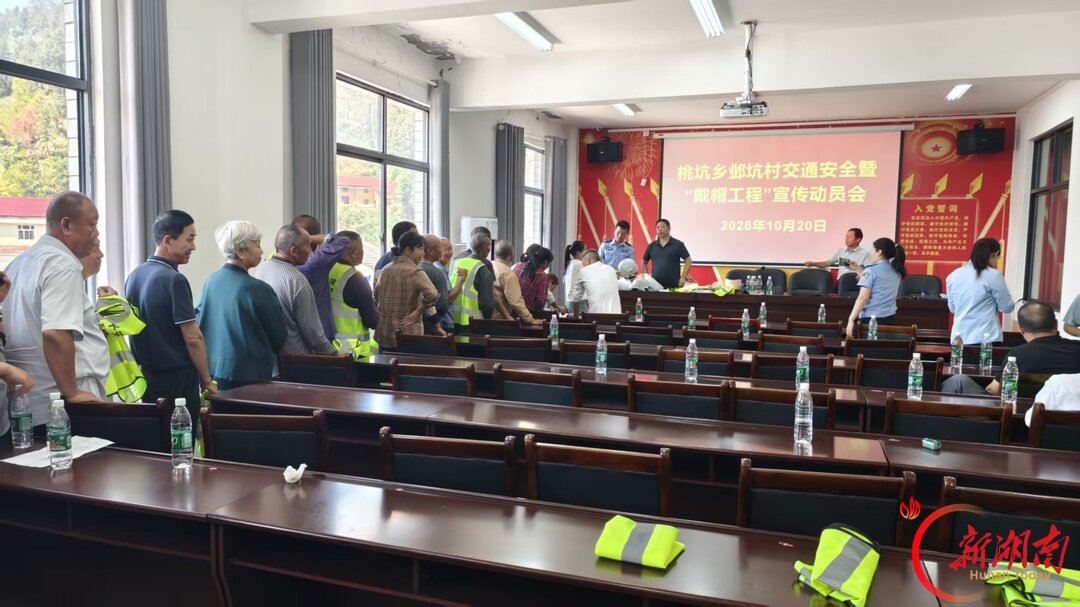 茶陵桃坑乡:宣传劝导双管齐下 筑牢农村“戴帽工程”安全防线