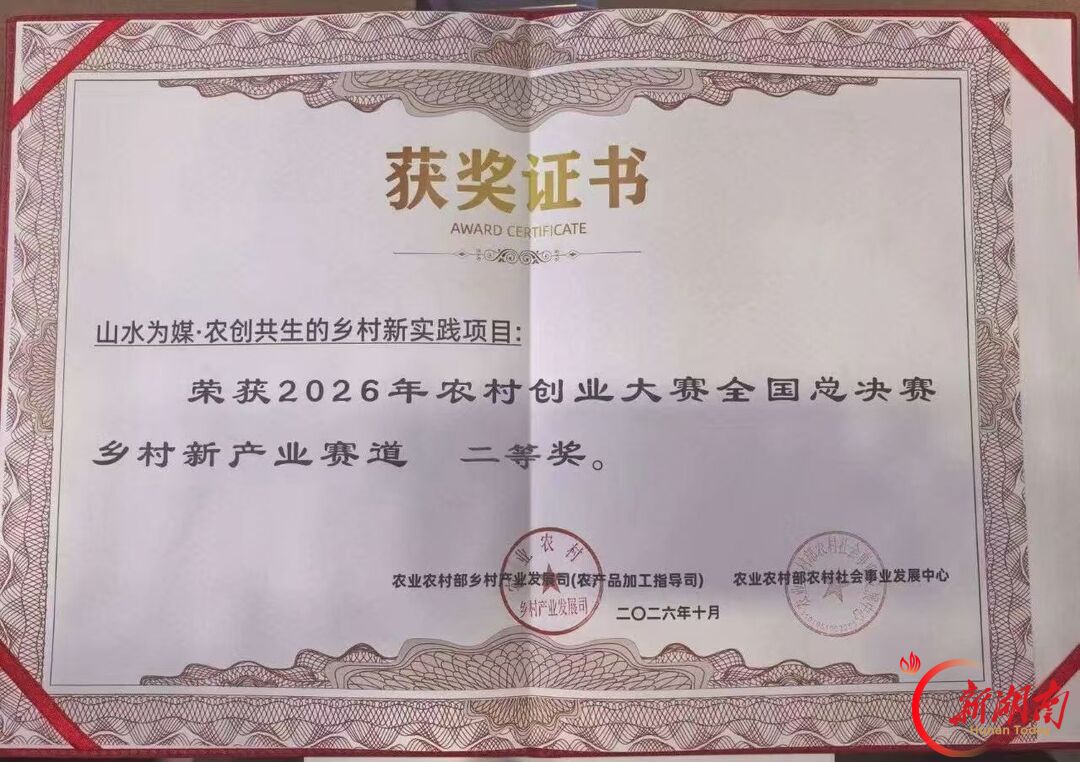 乡创竞芳华,新区项目摘得全国大赛二等奖