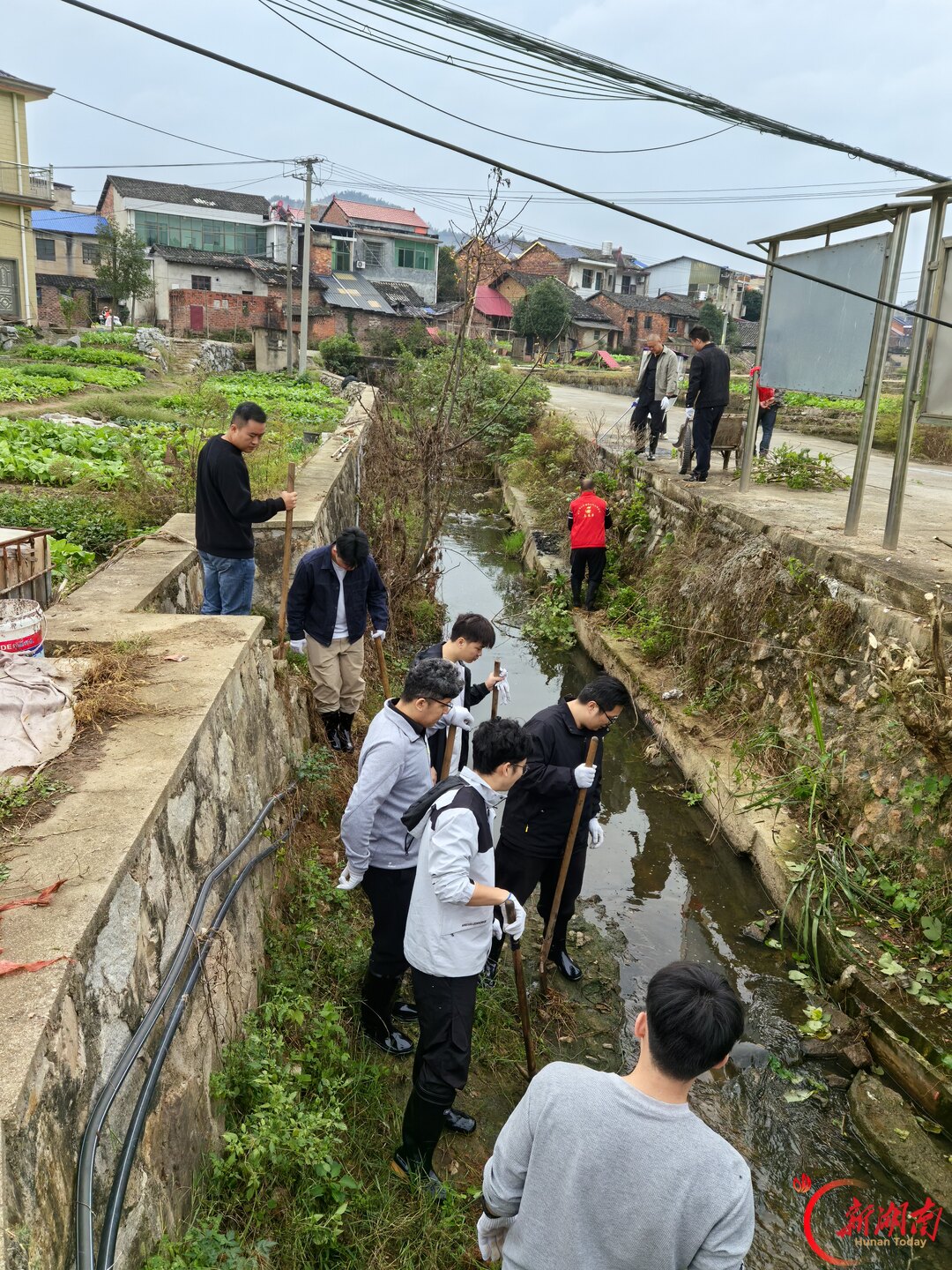 韶灌局团委联合山枣村团委开展文明创建志愿服务活动