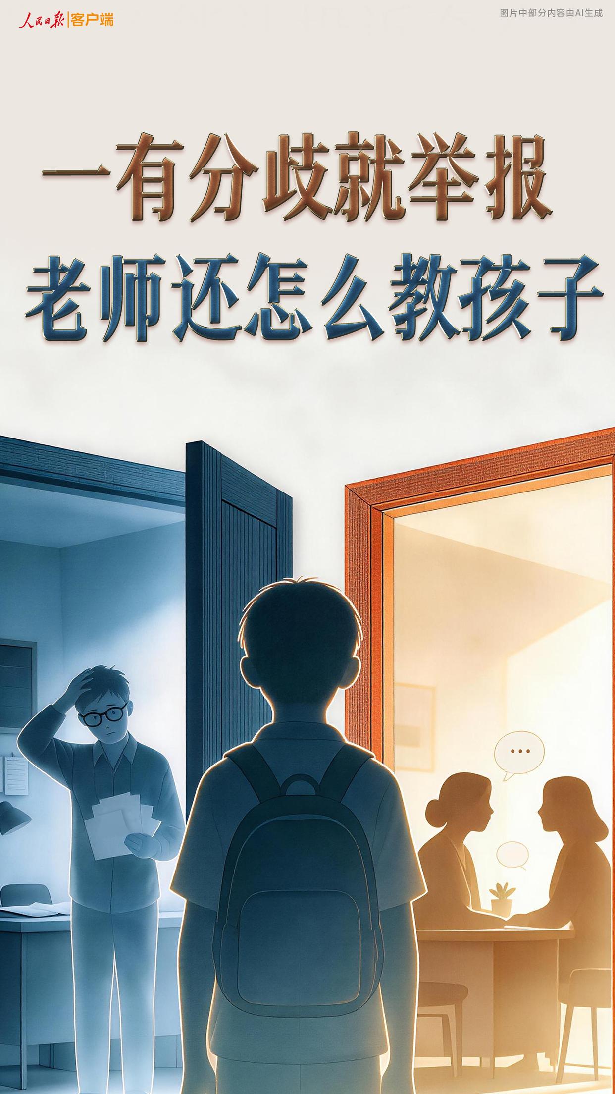 人民日报评论:一有分歧就举报,老师还怎么教孩子