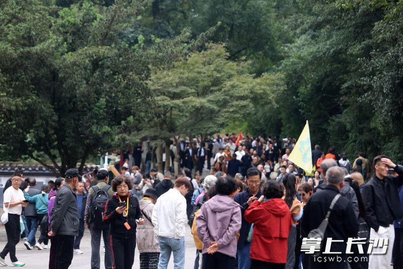 爱晚亭秋色吸引游人纷至沓来|组图
