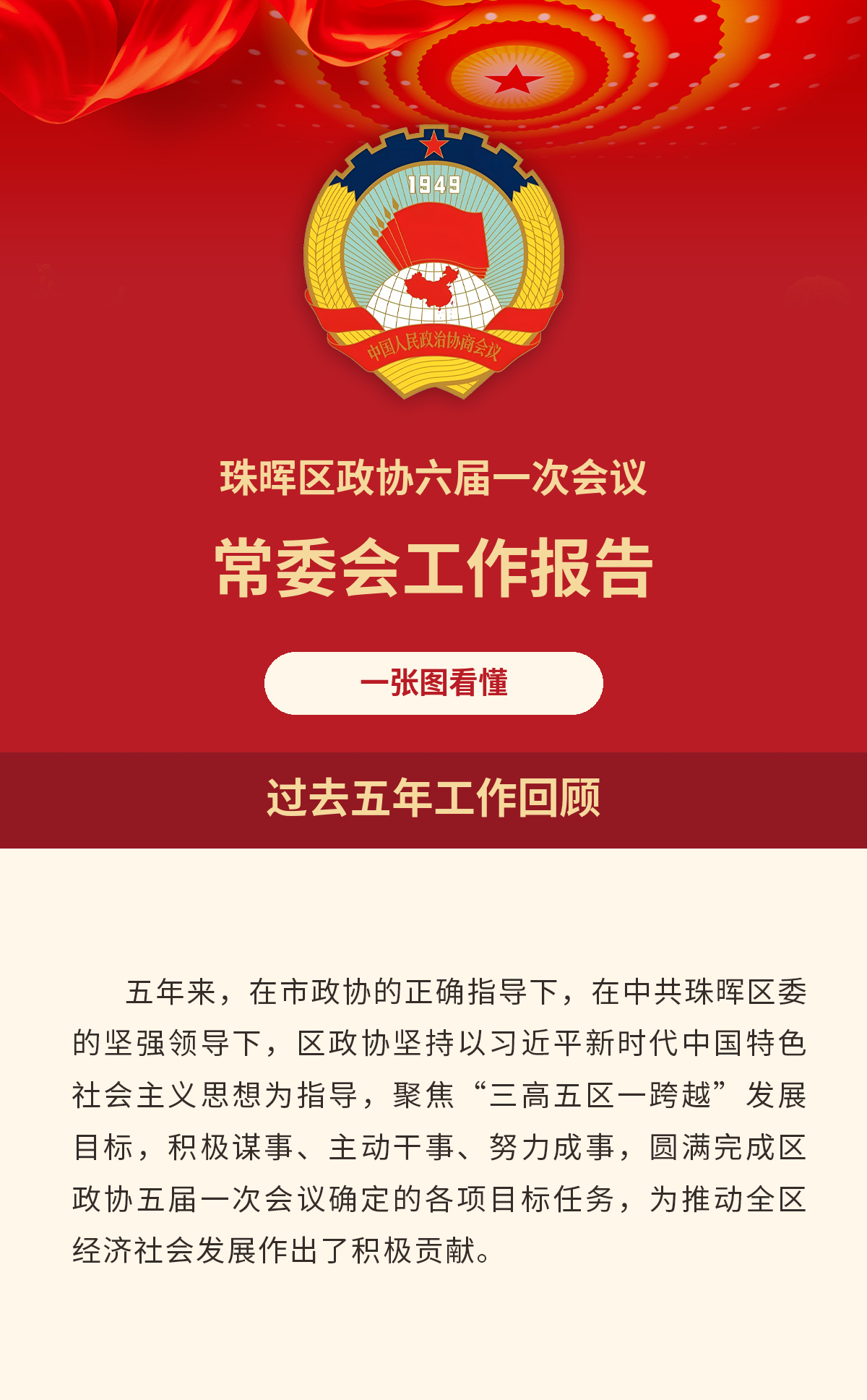 一图读懂 | 珠晖区政协六届一次会议常委会工作报告