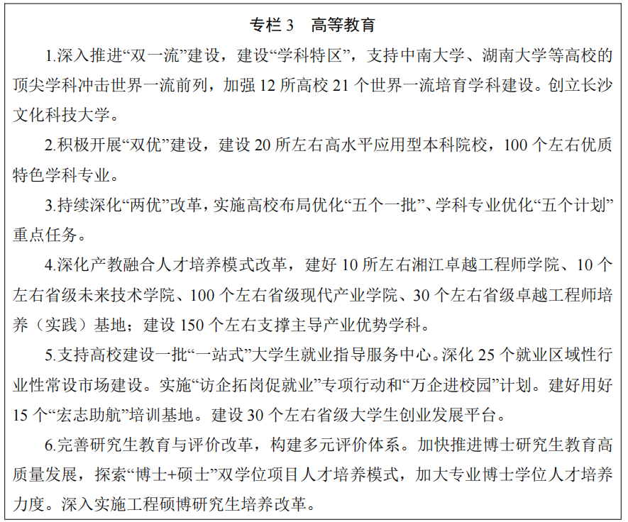 湖南省人民政府办公厅关于印发《湖南省教育事业发展“十五五”规划》的通知