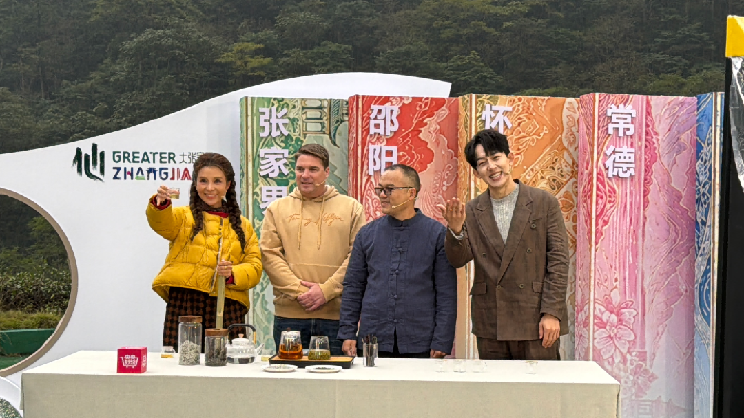 央视《你好中国!走进大张区》直播启动,五市州文旅齐聚张家界
