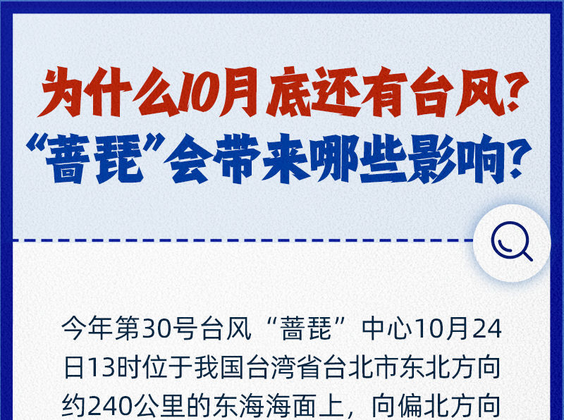 为什么10月底还有台风，“蔷琵”会带来哪些影响