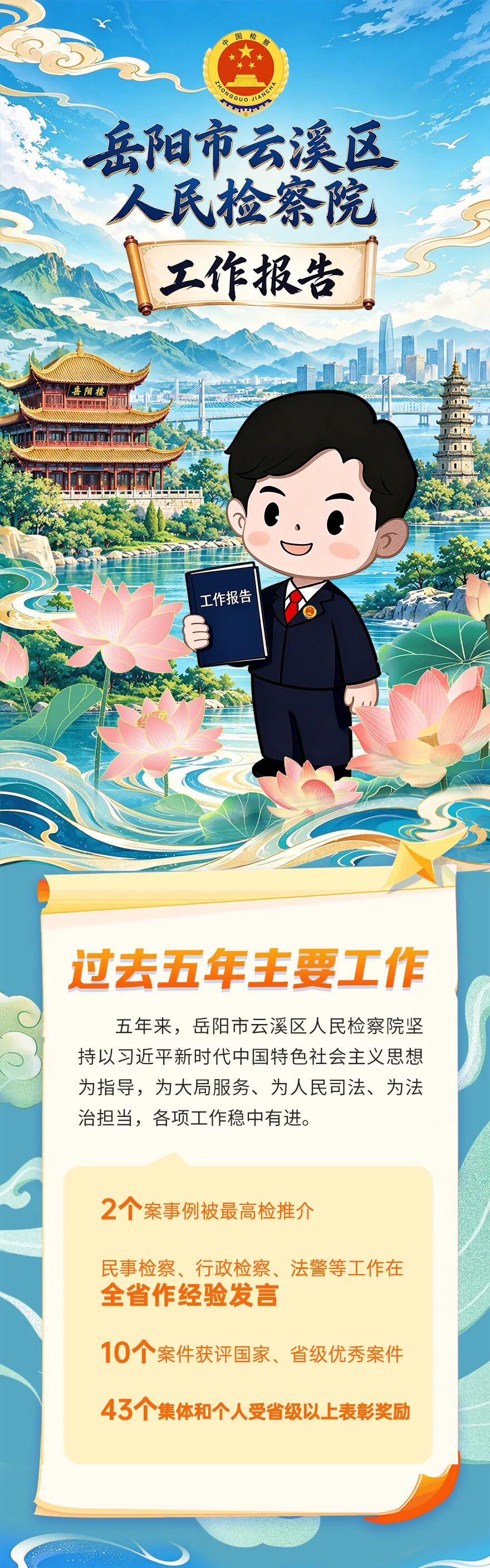两会特辑｜一图读懂云溪区人民检察院五年工作报告