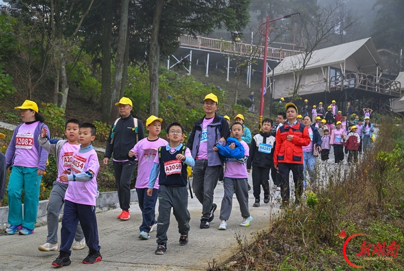 云端遛娃!3200余人徒步张家界七星山