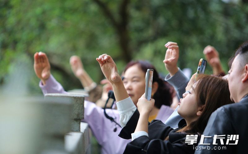 岳麓山上树丫引游客争相“拼心”，成网红打卡点