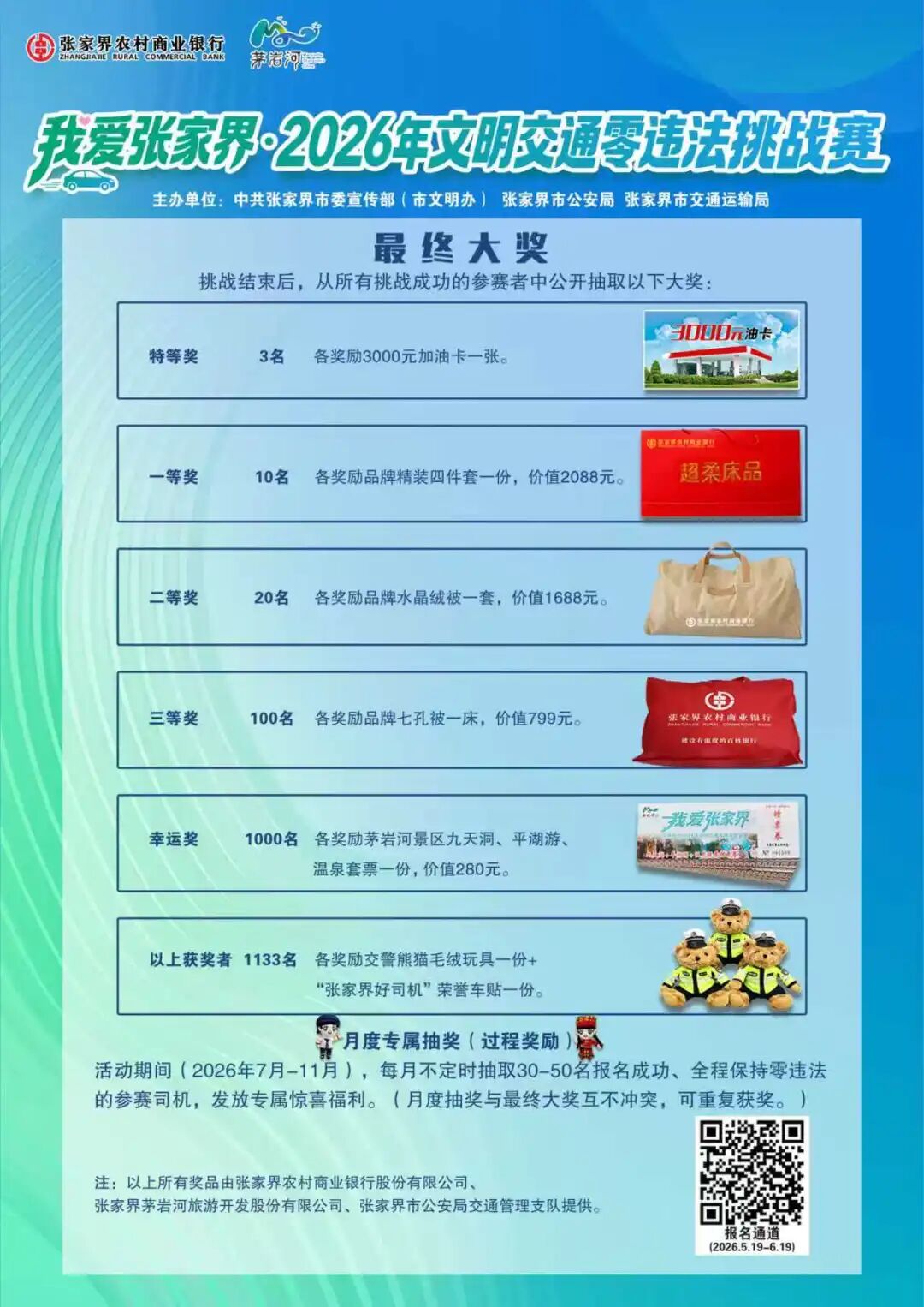文明驾驶有惊喜!零违法挑战赛10月已开奖,终极大奖11月揭晓