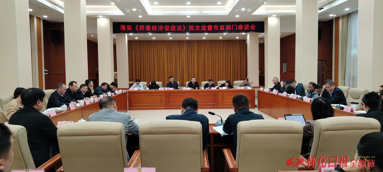 怀化市政协召开落实《民营经济促进法》民主监督市直部门座谈会