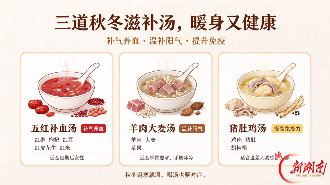 秋冬多喝这3碗热乎汤,补气血、护脾胃、提高免疫力!