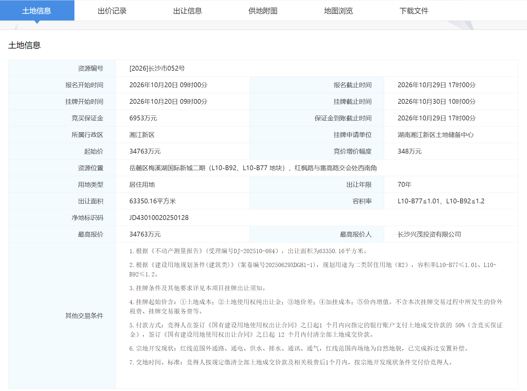 3.48亿元摘地 梅溪湖二期再添低密宜居新地块
