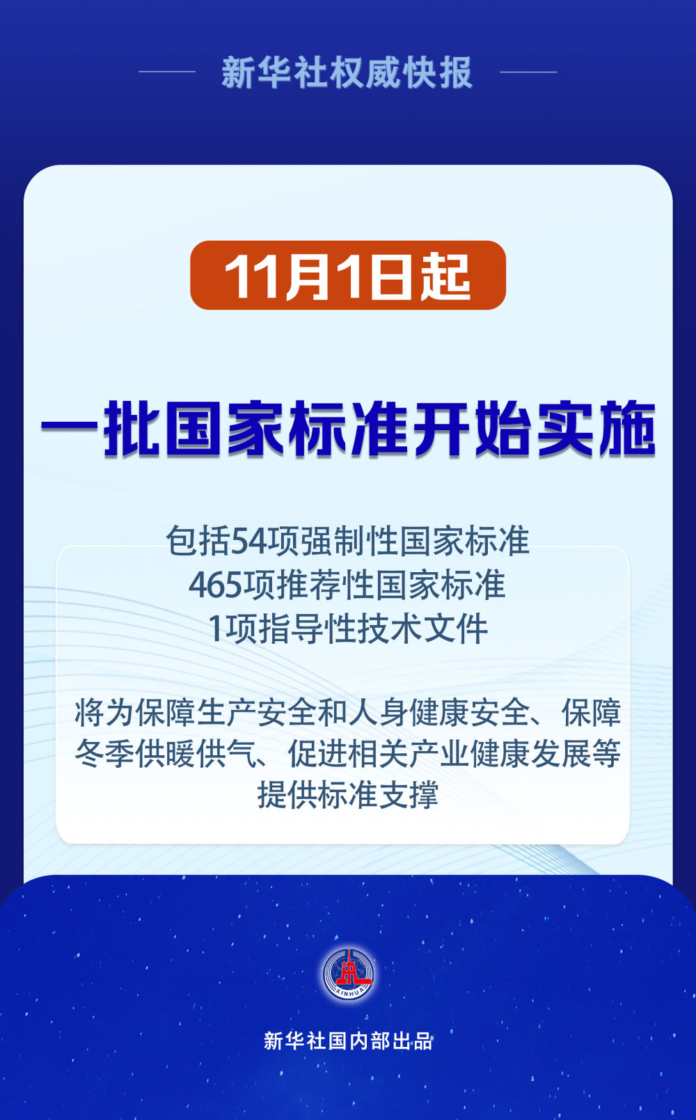 11月1日起一批国家标准开始实施