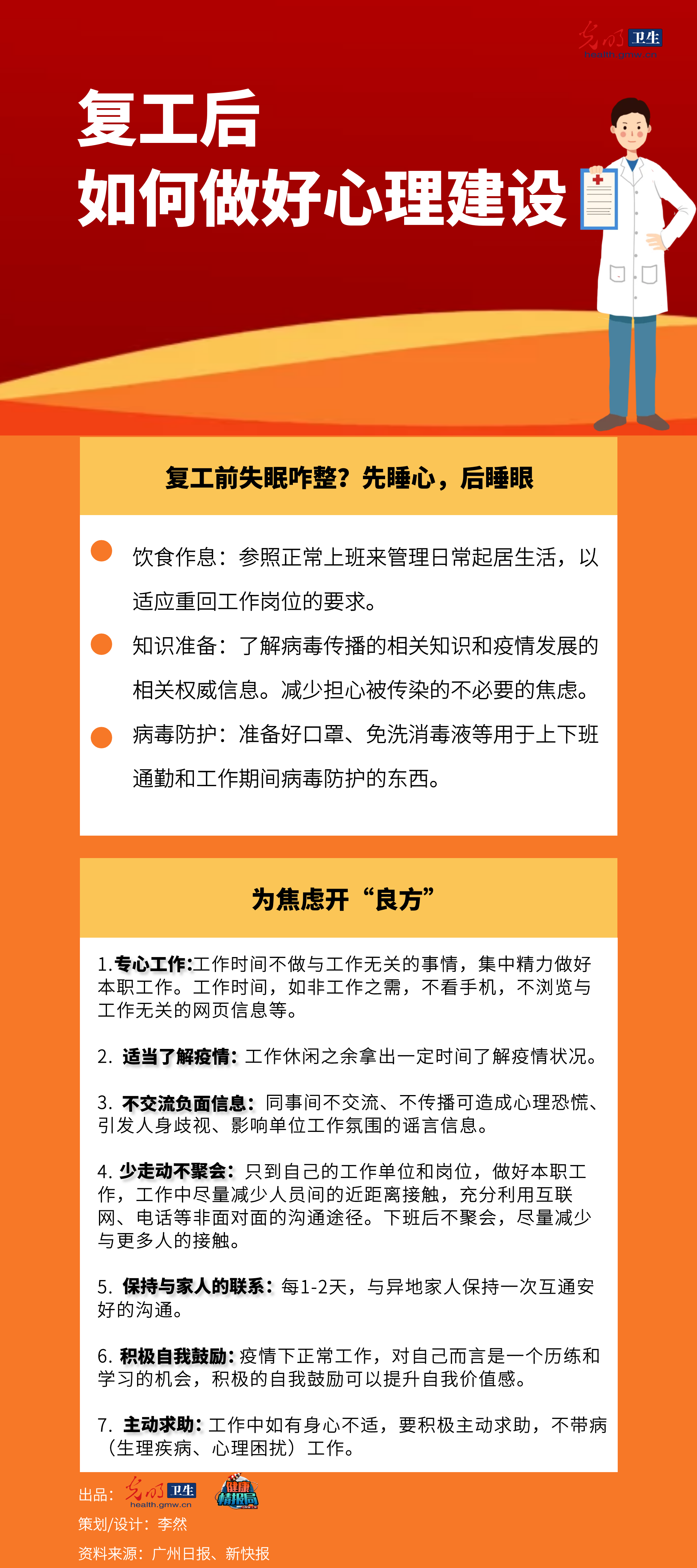 【一图读懂】复工后如何做好心理建设?