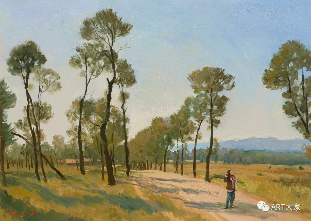 艺术人生丨贺羽的风景写生——越过山顶的风